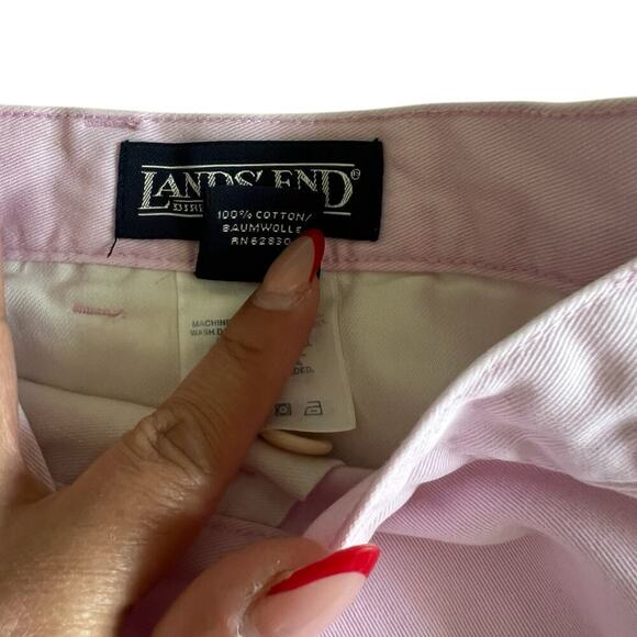 Lands' End Women’s Pale Pink Chino Shorts 14P Classic Fit Cotton Casual Summer - Picture 4 of 7